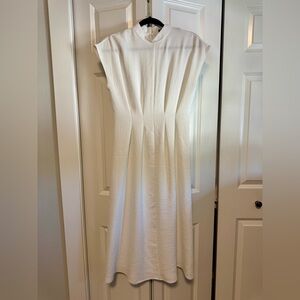 Zara Elegant White Midi Dress